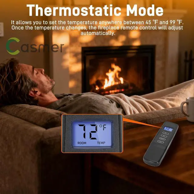 Alt view image 4 of 7 - Universal Fireplace Remote Control Kit,Fit skytech 1420-A,1420TH-A,1001-A,1001TH-A,durablow TR1003, Napoleon F45,Acumen RCK-IW,Ambient RCB and More,Dual Power,Child Safety Lock,for Millivolt Valve