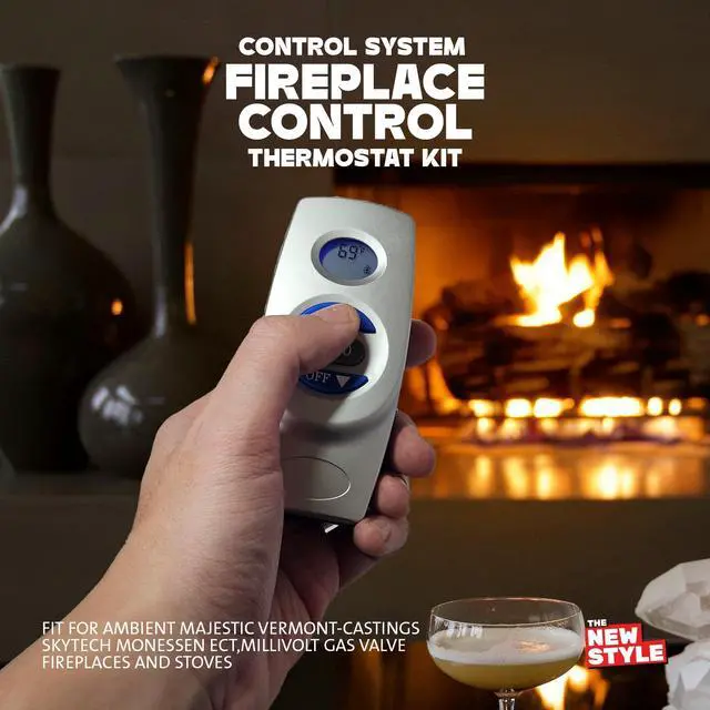 Alt view image 4 of 7 - Fireplace Remote Control Kit RCST, On/Off Thermostat LCD Compatible with Ambient, Majestic, Monessen, Vermont Castings Gas Valve Fireplaces and Stoves