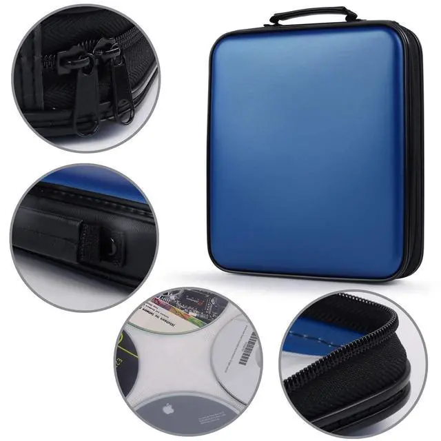 Alt view image 3 of 6 - CD Case 160 Capacity DVD Case Organizer CD/DVD Case, CD Case Storage DVD Organizer Case DVD Booklet CD/DVD Holder Case DVD Book Heavy Duty DVD Case Book Wallet