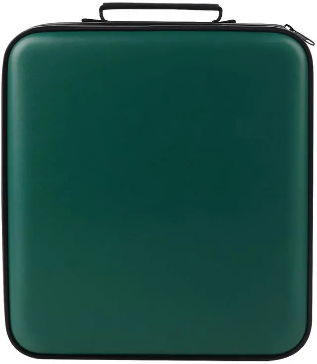 Main image of CD Case DVD Holder Storage: 320 Capacity Organizer Large Storage Protective Binder Wallet Portable Disc Folder Blu Ray Album Sleeves Hard Carrying Bag for Car (Dark Green)