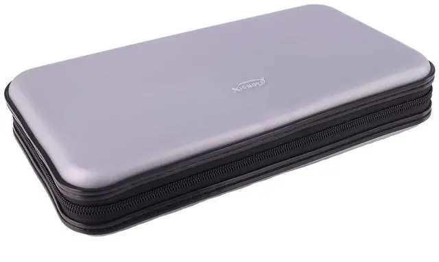 Alt view image 4 of 7 - CD DVD Case, 72 Capacity Heavy Duty Wallet, DVD Case Holder for Car, Hard Shell Sturdy case, CD Disk Holder, DVD disc Binder, Booklet, Protective Blu-ray Wallet (72 Capacity,Silver)