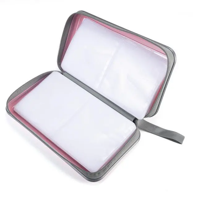 Alt view image 4 of 7 - DVD Case, 96 Capacity CD Case Portable CD Holder Storage Hard Plastic DVD Wallet Holder Organizer for Car (Light Pink)