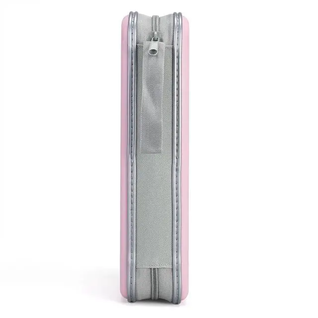 Alt view image 5 of 7 - DVD Case, 96 Capacity CD Case Portable CD Holder Storage Hard Plastic DVD Wallet Holder Organizer for Car (Light Pink)