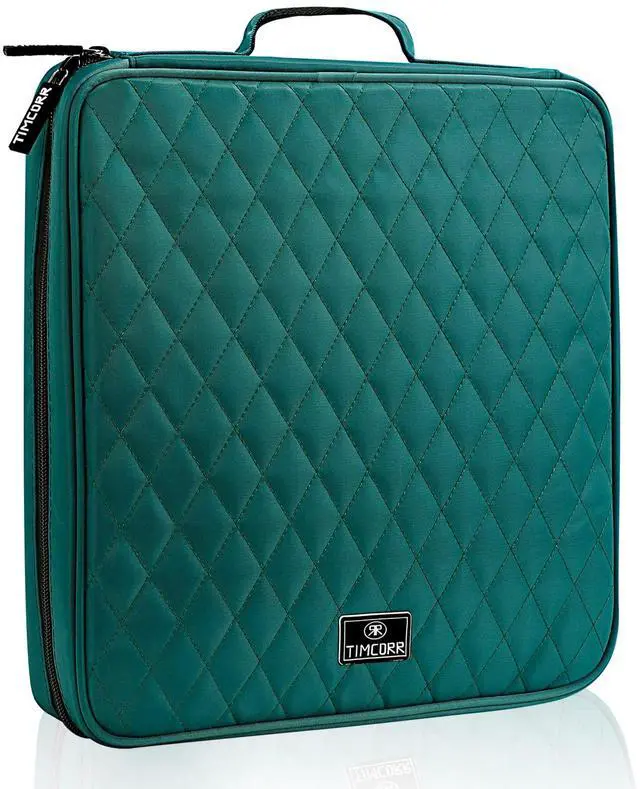 Main image of CD Case DVD Holder Storage: 160 Capacity DVD Cases Organizer Portable Wallet Storage - CD Plastic Protective Carrying Binder for Home Travel (Green)