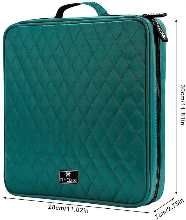 Alt view image 4 of 6 - CD Case DVD Holder Storage: 160 Capacity DVD Cases Organizer Portable Wallet Storage - CD Plastic Protective Carrying Binder for Home Travel (Green)
