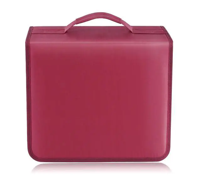 Main image of DVD Case CD Storage,256 Capacity CD Cases Holder DVD Storage Case Holders CD DVD Disc Case Storage Wallet Binder for Car Home Office Travel (256 Red)