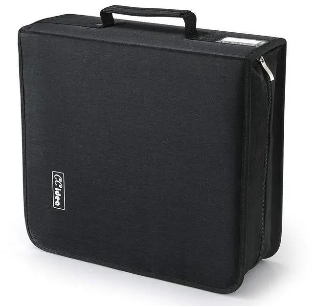 Main image of CD Case DVD Case Storage Holder-264 Capacity,Media Binder, CD Wallet, Disc Booklet, L11.4 x W 6.4 x H3.5 INCH (Black)