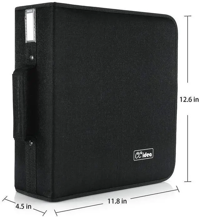 Alt view image 3 of 7 - CD Case DVD Case Storage Holder-264 Capacity,Media Binder, CD Wallet, Disc Booklet, L11.4 x W 6.4 x H3.5 INCH (Black)