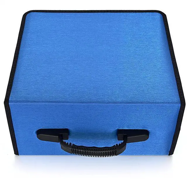Alt view image 5 of 6 - CD Case, 432 Capacity DVD Case Holder, Heavy Duty Zipper Protective Movie Media Storage Organizer Binder Wallet for Car Home Office Travel (Blue, 432 Capacity)
