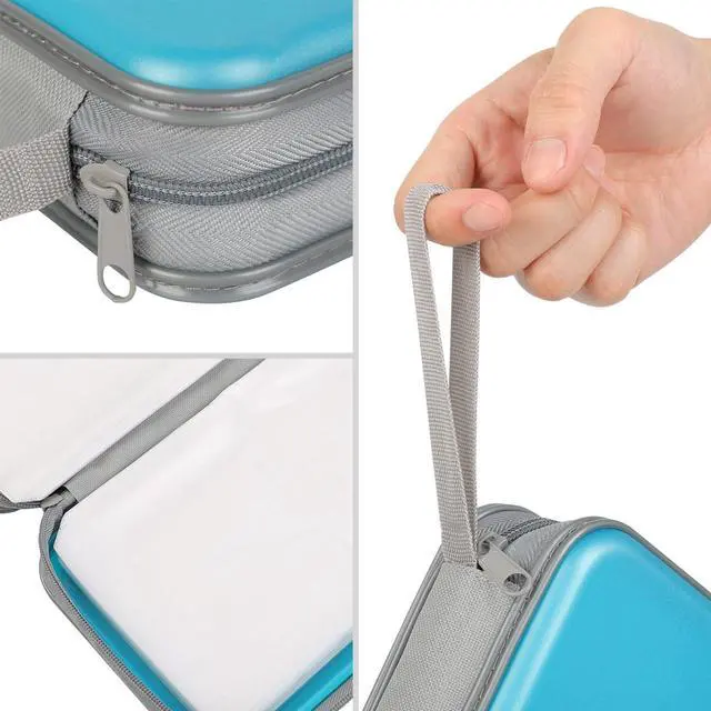 Alt view image 2 of 7 - CD Case, 96 Capacity Hard Plastic CD Holder Protective DVD Disc Storage Case Holder Portable Zipper CD DVD Organizer Storage Wallet for Car Home Travel (96 Capacity, Sky Blue)