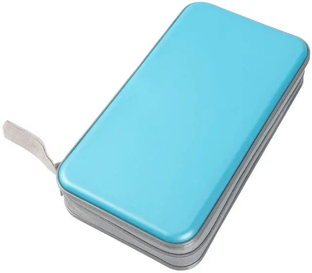 Alt view image 5 of 7 - CD Case, 96 Capacity Hard Plastic CD Holder Protective DVD Disc Storage Case Holder Portable Zipper CD DVD Organizer Storage Wallet for Car Home Travel (96 Capacity, Sky Blue)