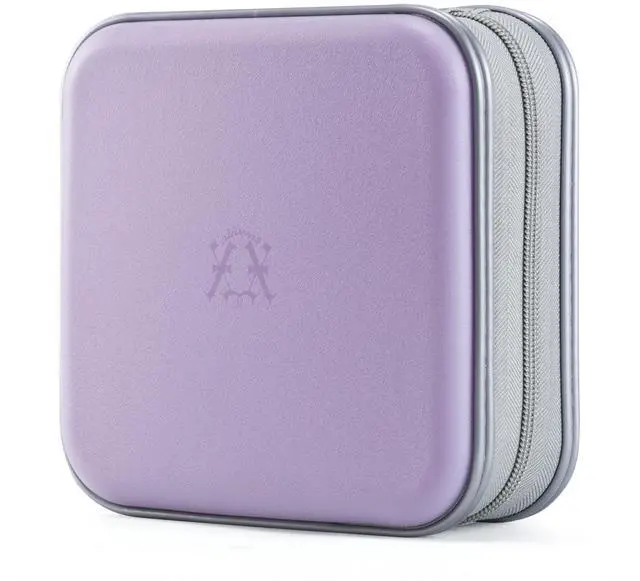 Main image of CD Case, 48 Capacity Hard Plastic DVD Case Portable Zipper CD Holder Large Storage Disc Wallet Bag for Car Home Travel (Lavender, 48 Capacity)