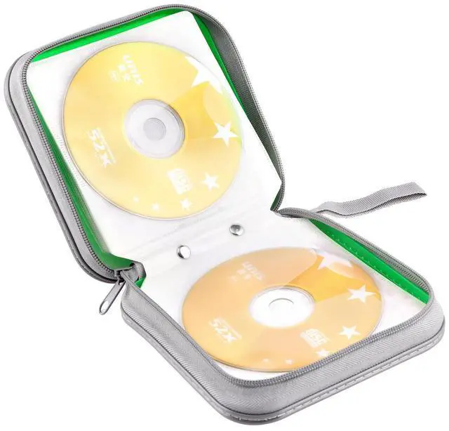 Alt view image 5 of 6 - DVD Case Wallet Holder Binder - 48 Capacity CD/DVD Cases Storage Holder Binder Organizer Wallet Book for Car, Home, Travel (Green)