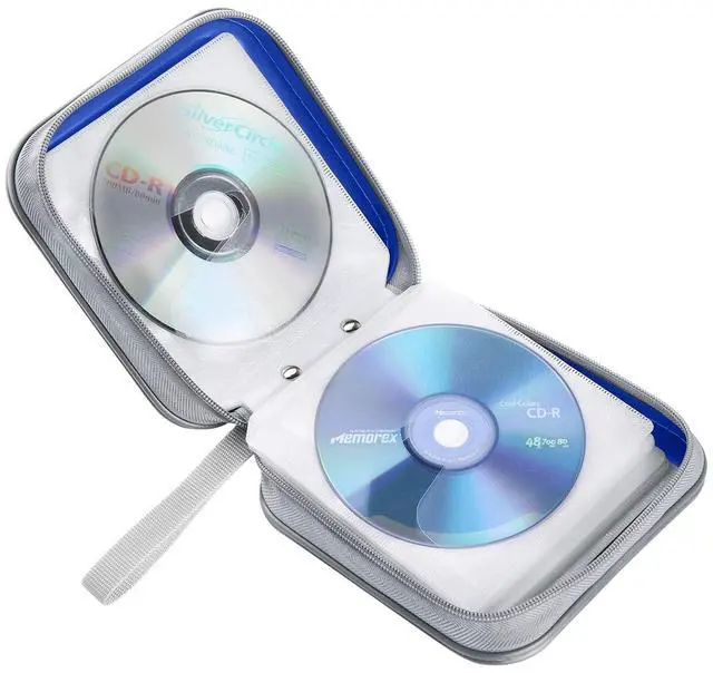 Alt view image 5 of 6 - DVD Case CD Case Holders DVD Binder Wallet Hard Plastic 48 Capacity CD/DVD Disc Cases Storage Binder for Car Home Office Travel (Blue)