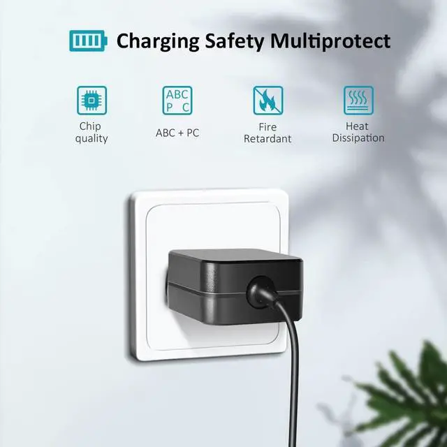 Alt view image 5 of 7 - 19V Robotic Vacuum Cleaner Adapter Charger for ECOVACS DEEBOT N79 N79S DN622-DN79,Anker RoboVac 10 T2100,Eufy RoboVac 11 11S 12 15C 30C 35C Pure Clean PUCRC25 Coredy R300 R580 Power Supply Cord