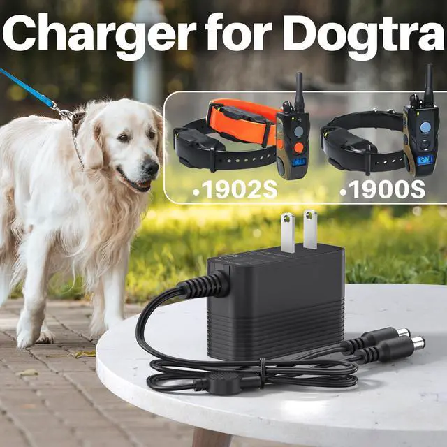 Alt view image 2 of 7 - 10V AC Adapter for Dogtra Charger for Dogtra ARC 1900S 1902S 2300NCP 2500B 3500NCP 3502NCP HK-AJ-100A150-US Remote E Collar for Dogs Training Replacement Power Supply with Extra Long Cord