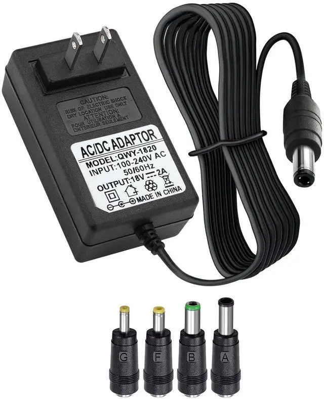 Main image of 18V DC Adapter Charger Compatible for Altec Lansing Mix 2.0 Rockbox XL IMW999, Altec Lansing IMW889 Bluetooth Speakers, Brookstone Big Blue Studio Speaker 18V 2A AC Power Supply Charging Cable Cord