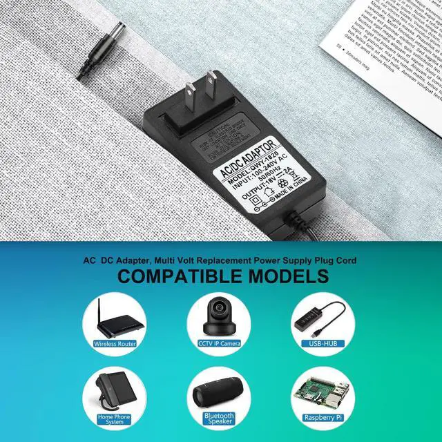 Alt view image 6 of 7 - 18V DC Adapter Charger Compatible for Altec Lansing Mix 2.0 Rockbox XL IMW999, Altec Lansing IMW889 Bluetooth Speakers, Brookstone Big Blue Studio Speaker 18V 2A AC Power Supply Charging Cable Cord