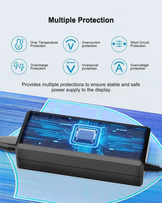 Alt view image 6 of 6 - for Samsung Monitor Power Cord DC 14V 4A for Samsung SyncMaster 32 27" 24" 22" 23" 20" 19" 18" 17" 15 Screen LED LCD TFT Monitor TV Power Supply Cord