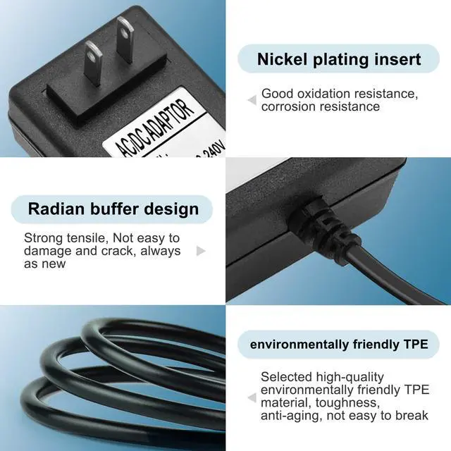 Alt view image 3 of 5 - 19V 1.3A 2.1A 3.42v Power Adapter for LG Monitor Power Cord 19V DC Power Supply Charging for LG 32" 27" 24" 23" 22" 20" 19" LCD LED HD TV Monitor Replacement Power Cord Cable