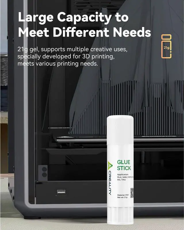 Alt view image 5 of 5 - 3D Printer Glue Sticks PVP Solid Glue Sticks for 3D Printing Hot Bed Build Plate, Enhanced Adhesion Reduces Warping for Filament, 3D Printer Adhesive for PLA/ABS/PETG/PC/PA/TPU, 2 Pack