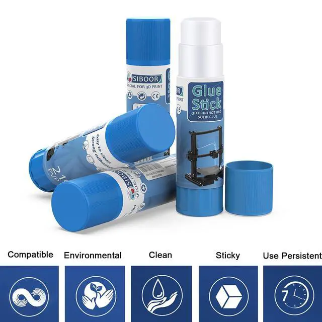 Alt view image 2 of 6 - 3D Printer Glue Stick PVP Solid Glue for Heat Bed, Prevents Warping, Easy Release & Washable, Compatible with PLA,ABS,HIPS,PET,ASA Filaments, and Various Build Plates (Blue)