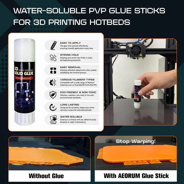 Alt view image 4 of 6 - Essential 3D Printing Accessories Kit Includes 3D Printer Glue Sticks Adhesive for Hot Bed, 3D Printer Nozzle Cleaning Coating, Lubricant Grease, Suitable for All 3D Printers (6-Piece Set)
