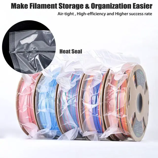 Alt view image 2 of 7 - 3D Filament Vacuum Sealer for Filament Storage Bags, Auto Completely Sealed, No air Leakage, 3D Printer Filament Storage Bags 30Pcs Vacuum Sealed Kit with 30 Desiccants
