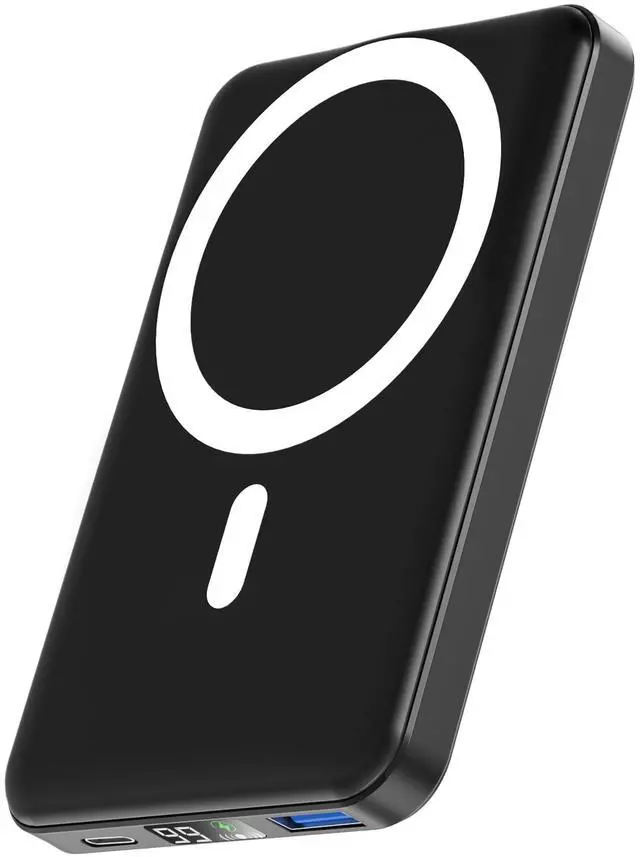 Main image of for Magsafe Power Bank, 10000mAh Magnetic Portable Charger with 22.5W PD Fast Charging USB-C Cable LED Display Wireless Battery Pack for iPhone 17/16/15/14/13/12 Series-Black