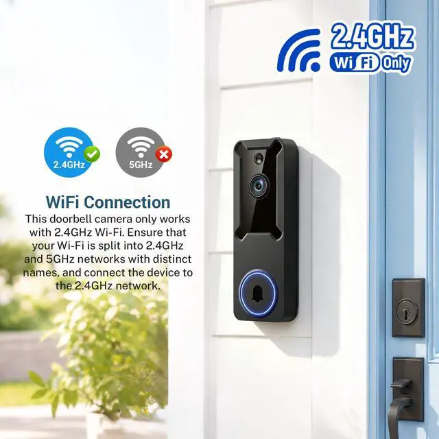 Alt view image 3 of 7 - 1080p Wireless Outdoor Dome Security Camera, Night Vision, Two-Way Audio, Smart AI Human Detection, Live Viewing, Battery-Powered, Supports 2.4GHz Wi-Fi Only, Cloud Storage (Sold Separately)