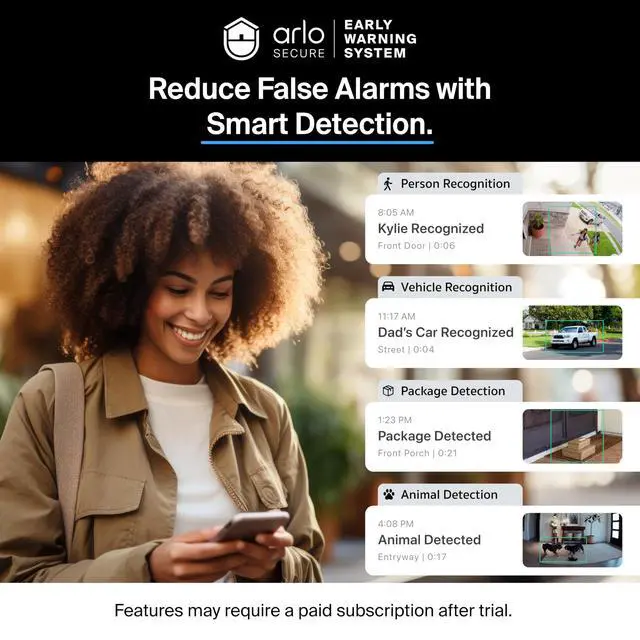 Alt view image 3 of 7 - Video Doorbell 2K (2nd Gen, Latest Release), Wireless or Wired, Package Detection, Person & Vehicle Recognition, 1-Month Secure Plan, 2-Way Audio, Night Vision, Head to Toe Video View