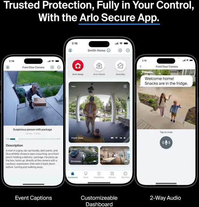 Alt view image 7 of 7 - Video Doorbell HD | 2nd Gen | Wireless/Wired Option, 2-Way Audio, Night Vision, Head to Toe Video View, Integrated Siren | Live Stream | Real Time Notifications |180 Deg Wide View, White