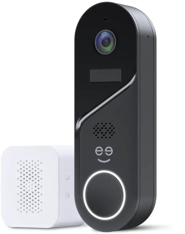 Main image of Halo 3MP Smart Video Doorbell Camera Battery Powered or Hardwired Surveillance Includes Plug-in Chime, 2K HD Video, 2-Way Audio, & Night Vision Alexa & Google Assistant Compatible