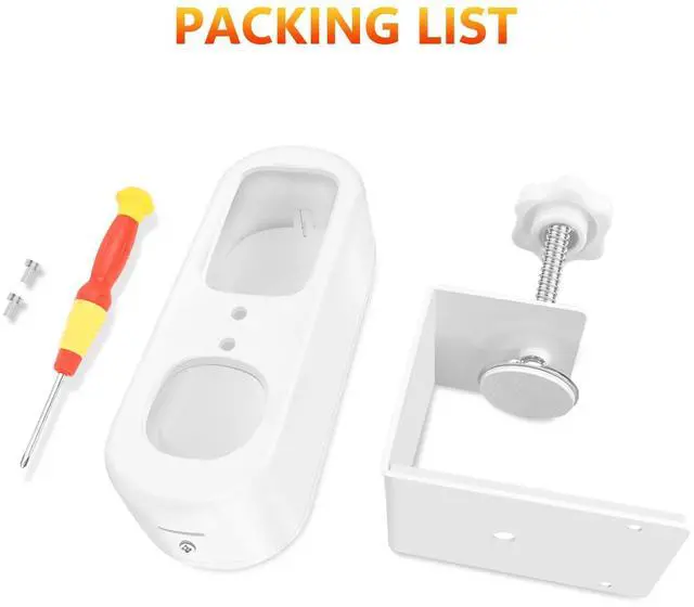 Alt view image 7 of 7 - Doorbell Mount Compatible with Arlo Video Doorbell 2K/HD (2nd Gen), No-Drill Mounting Bracket Secure Holder for Apartment Home Office with Enhanced Protection for Arlo Doorbell Camera