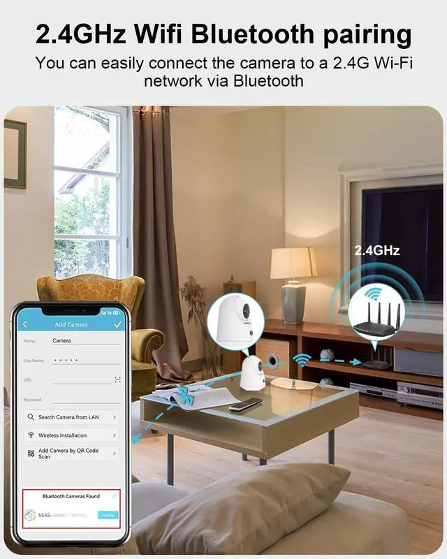 Alt view image 6 of 7 - 2K WiFi Indoor House Security Camera Wireless, Pan Tilt Pet Camera with 5000mAh Battery Powered, IP Camera CCTV Nanny Dog Cam Baby Monitor with PIR Detection