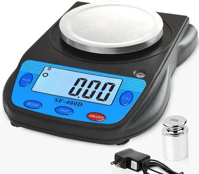 Main image of 600g x 0.01g Science Digital Scale Lab Balance Gram Scale 6 Units Accuracy Electronic Laboratory Scale Chemistry, Jewelry, Carats, Ounces, Grams, Calibration Weight and Adapter Included