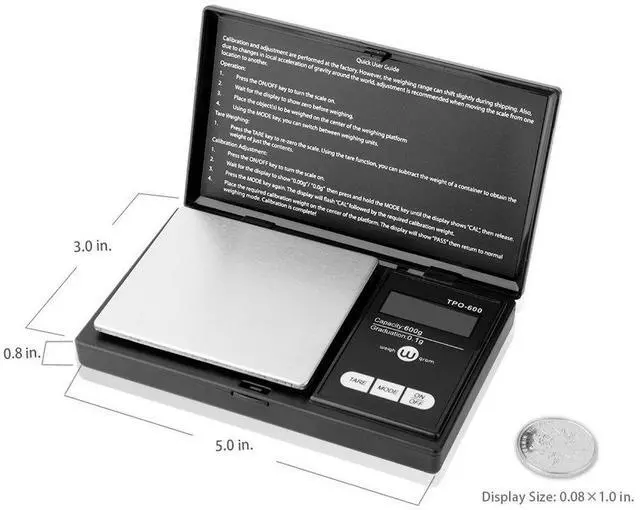 Alt view image 4 of 5 - Scale 600g x 0.1g,Pocket Scale, Digital Jewelry Scale, Food Scale, Kitchen Scale, Digital Pocket Scale