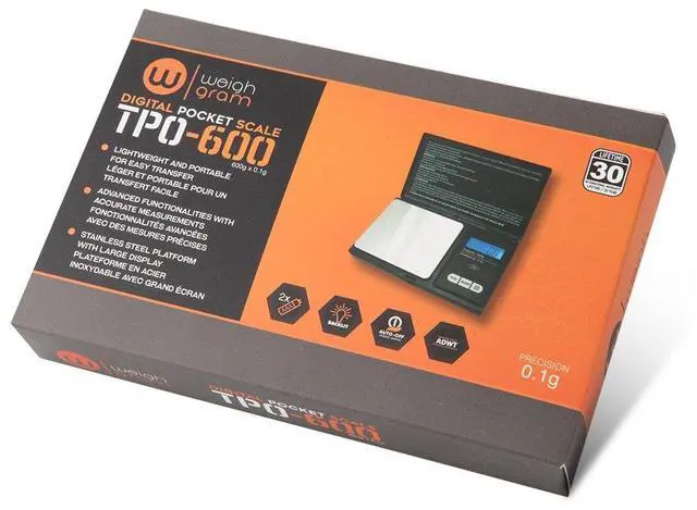 Alt view image 5 of 5 - Scale 600g x 0.1g,Pocket Scale, Digital Jewelry Scale, Food Scale, Kitchen Scale, Digital Pocket Scale