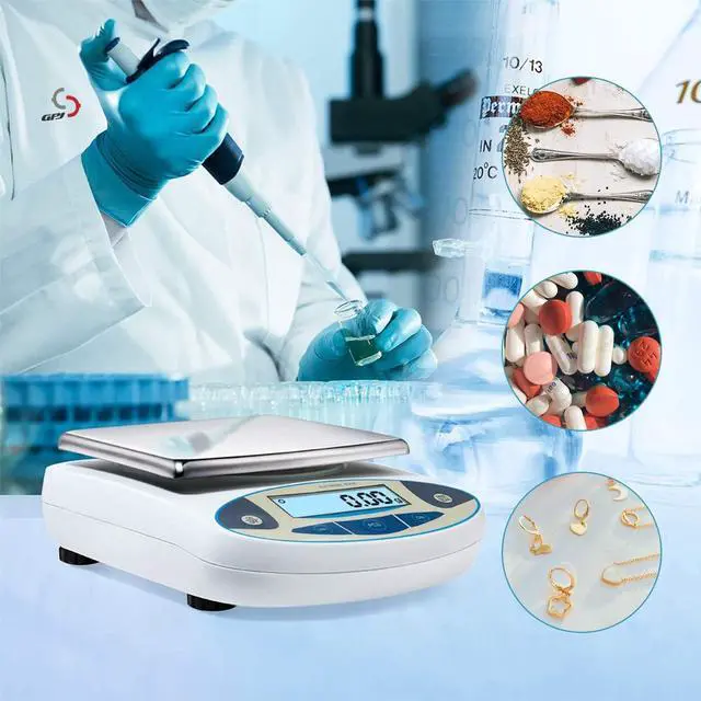 Alt view image 6 of 6 - 5000g x 0.01g Digital Analytical Balance, High Precision Electronic Lab Scale for Laboratory, Scientific Research, Jewelry & Coin Weighing