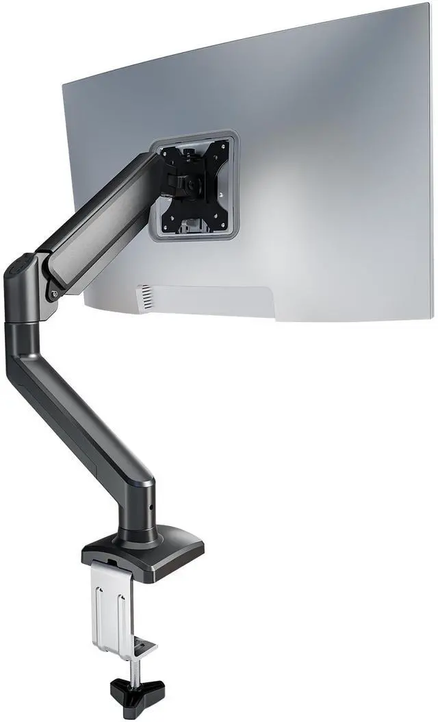 Main image of Single Monitor Arm Desk MountGas Spring Monitors Arm for 17-32 inch Screens,Adjustable Computer Monitors Stand up to 4.4 to 19.8 lbs,Vesa Mount with Clamp and Grommet Base, VESA 75 & 100mm,Single