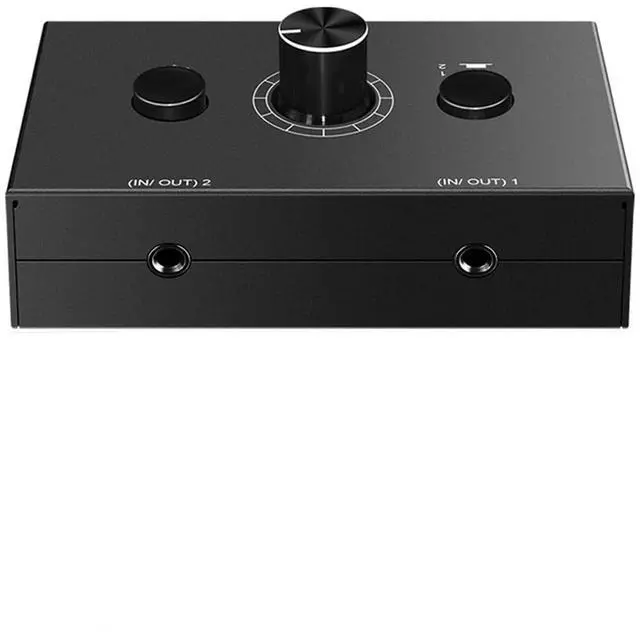 Main image of Audio Switcher 3.5mm Audio Selector Splitter Box Mini 2(1)-in-1(2)-Out Audio Sharing Manual Selector Compatible Active Speaker((3.5mm Stereo Audio Switcher)