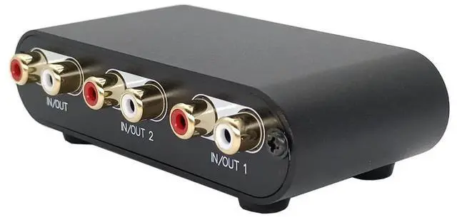 Alt view image 5 of 7 - 2-Way RCA Stereo Audio Switch Input Signal Source Switcher Selector Splitter Box2 in 1 Out / 1 in 2 Out-RC21