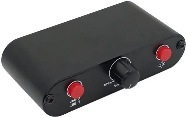 Alt view image 3 of 7 - 2-Way RCA Stereo Audio Switch Input Signal Source Switcher Selector Splitter Box2 in 1 Out / 1 in 2 Out-RC21