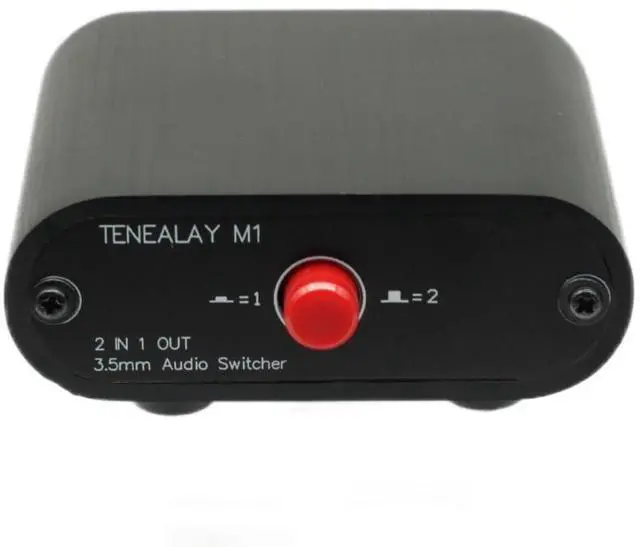Alt view image 2 of 7 - M1 2 in 1 Out 3.5mm Stereo Audio Switch aux switcher Speaker selector Splitter Box