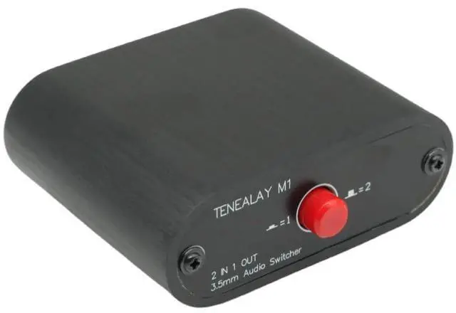 Alt view image 3 of 7 - M1 2 in 1 Out 3.5mm Stereo Audio Switch aux switcher Speaker selector Splitter Box