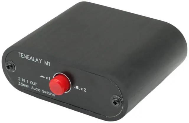 Alt view image 4 of 7 - M1 2 in 1 Out 3.5mm Stereo Audio Switch aux switcher Speaker selector Splitter Box