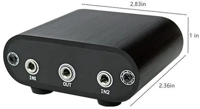 Alt view image 5 of 7 - M1 2 in 1 Out 3.5mm Stereo Audio Switch aux switcher Speaker selector Splitter Box