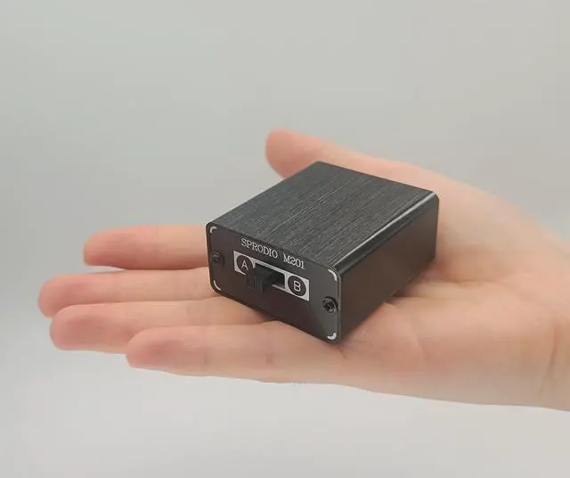 Alt view image 4 of 7 - 2 Way in-line 3.5mm Audio Switch Box A/B Selector Switcher Compatible with 1/8" Microphone TRRS TRS Independent Ground no noise-M201