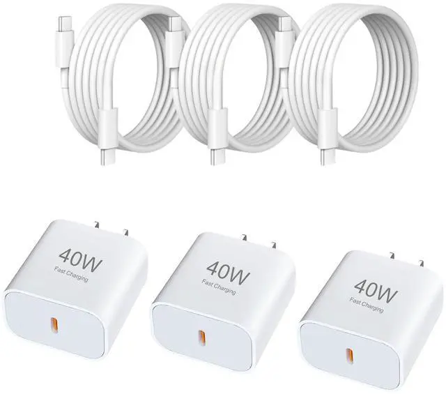 Main image of i Phone 17 16 Fast Charger, USB Charging Block, Type C Power Adapter with C to c Cable, Suitable for iPhone iPhone 17/17 Air/17 Pro Max/16/15 3 Pack