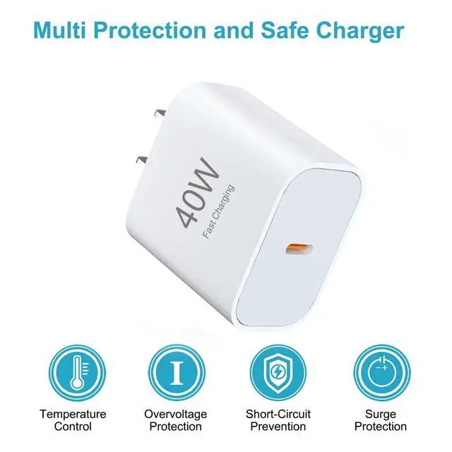 Alt view image 3 of 7 - i Phone 17 16 Fast Charger, USB Charging Block, Type C Power Adapter with C to c Cable, Suitable for iPhone iPhone 17/17 Air/17 Pro Max/16/15 3 Pack